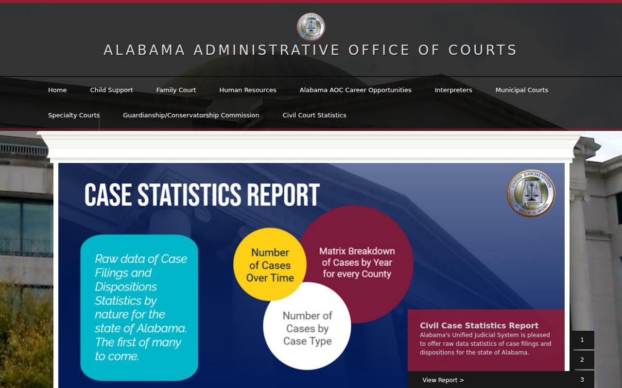 Alabama Administrative Office of Courts website